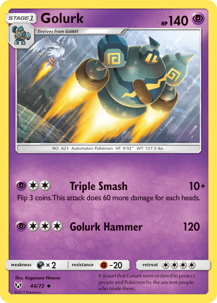 Golurk Shining Legends card