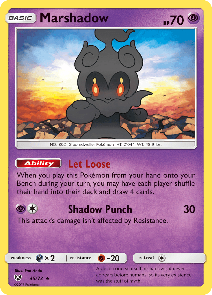 Marshadow Shining Legends card