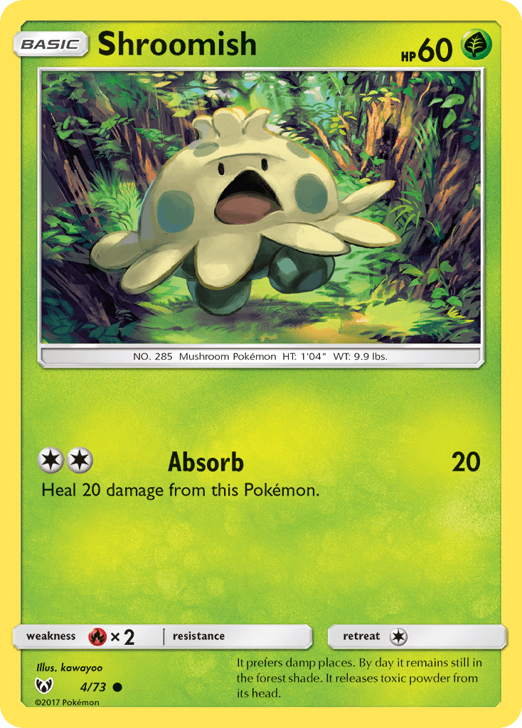Shroomish Shining Legends card