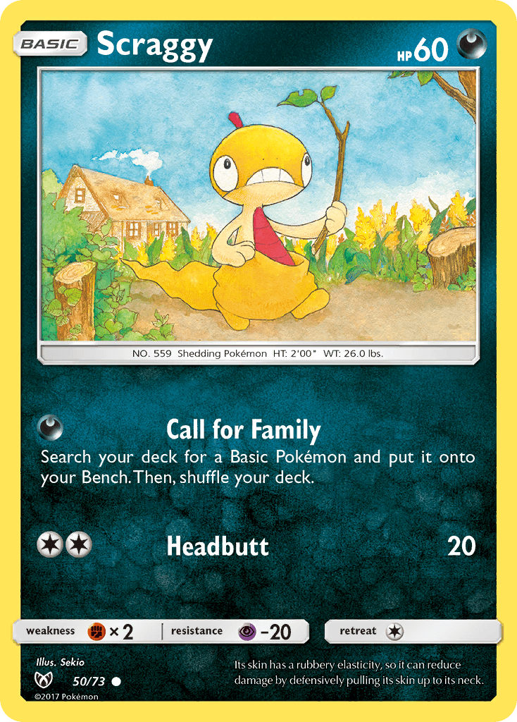 Scraggy Shining Legends card