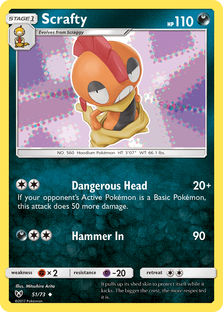 Scrafty Shining Legends card
