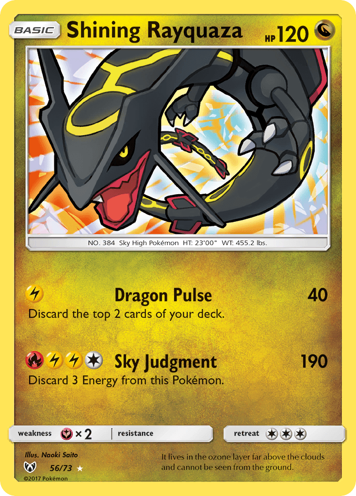 Shining Rayquaza Shining Legends card