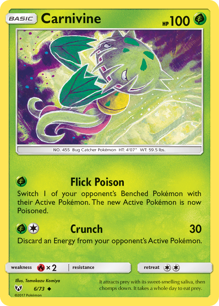 Carnivine Shining Legends card