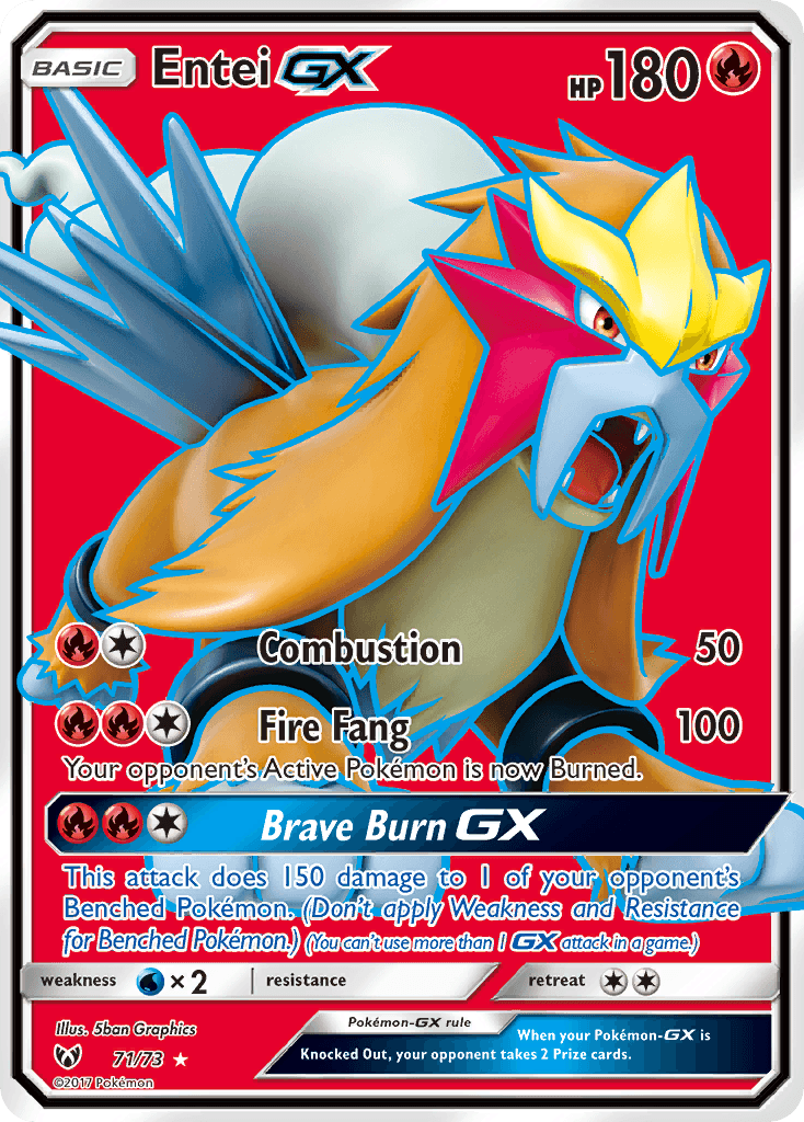 Entei-GX Shining Legends card
