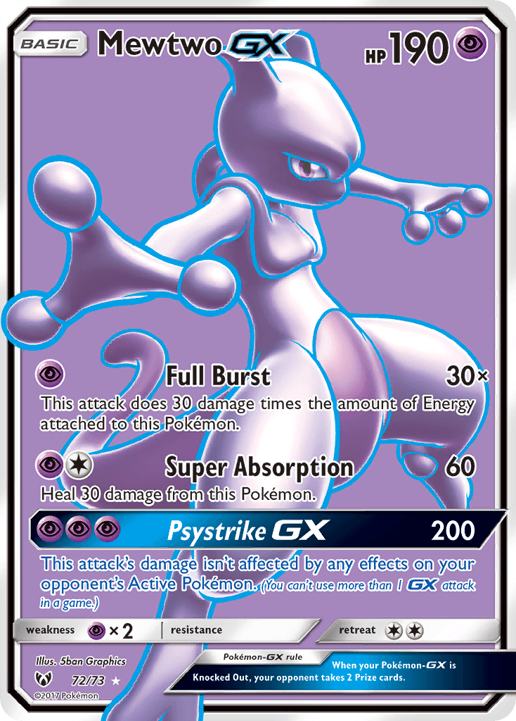 Mewtwo-GX Shining Legends card