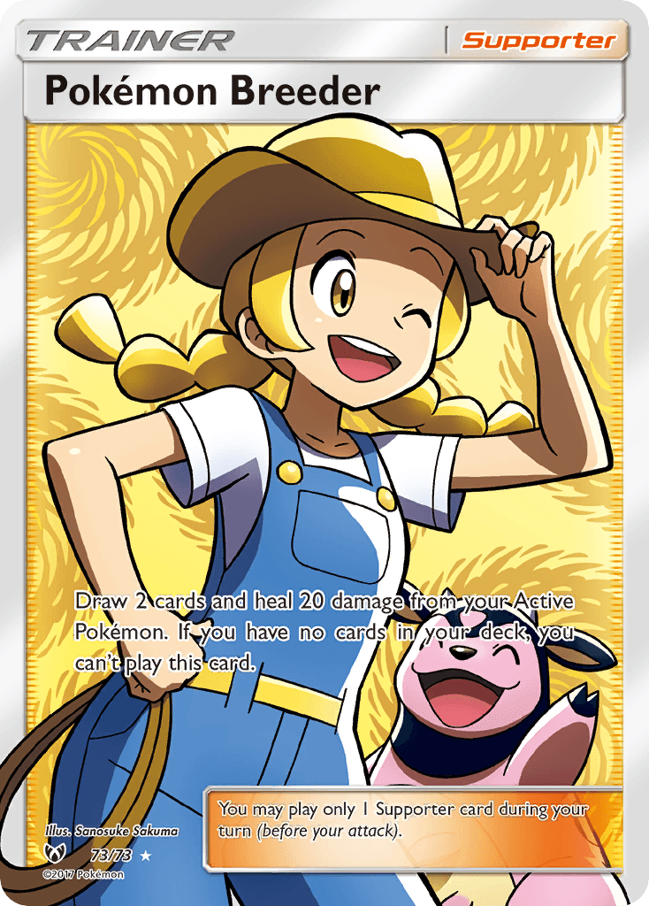 Pokémon Breeder Shining Legends card