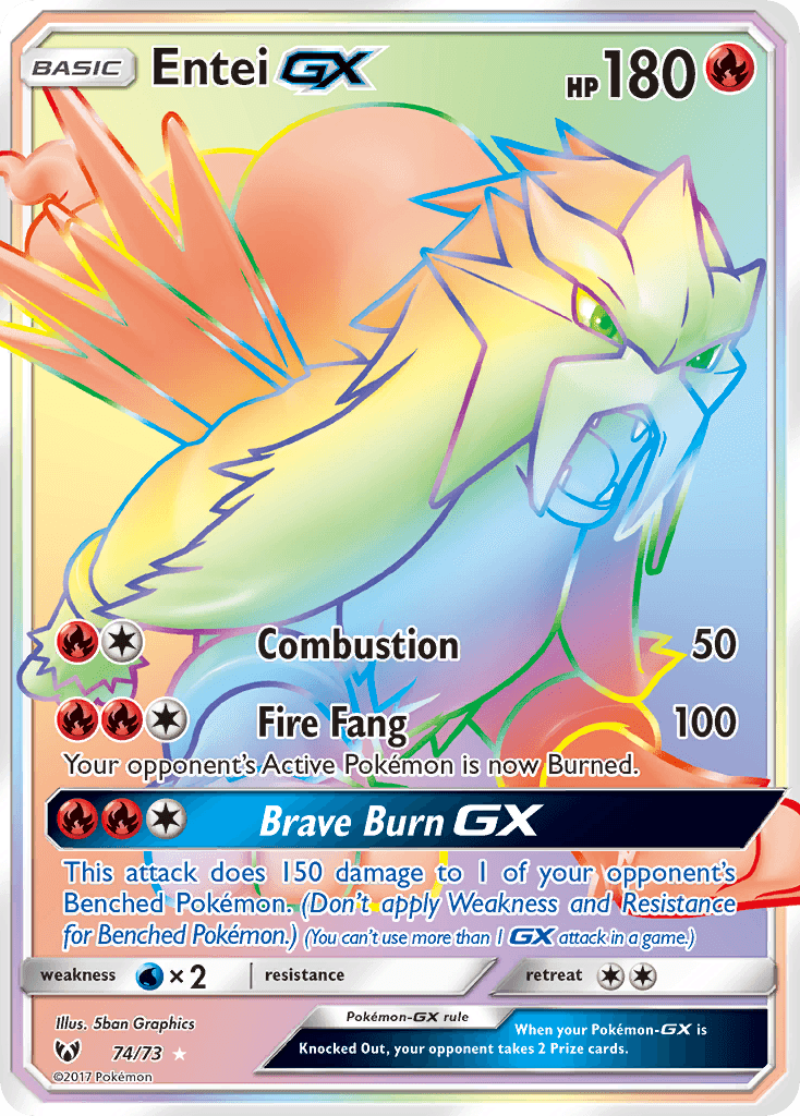 Entei-GX Shining Legends card