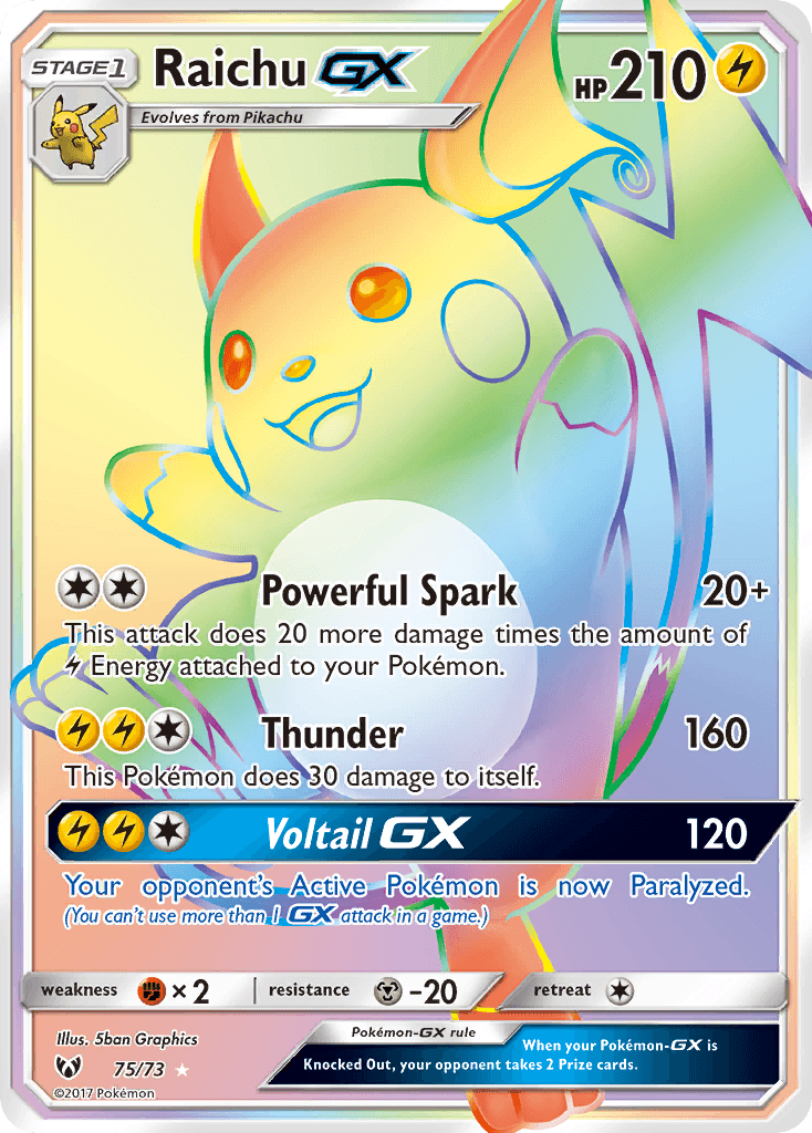 Raichu-GX Shining Legends card