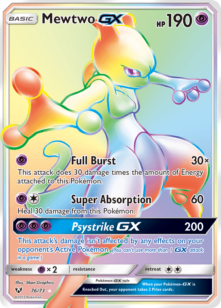 Mewtwo-GX Shining Legends card