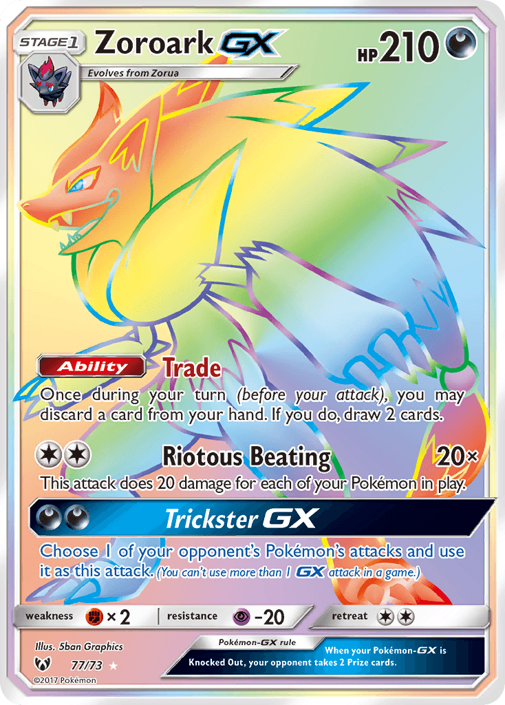 Zoroark-GX Shining Legends card