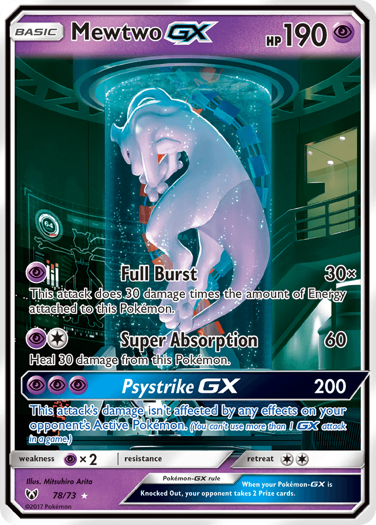 Mewtwo-GX Shining Legends card