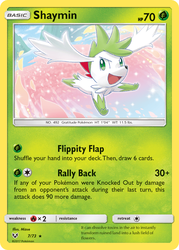 Shaymin Shining Legends card
