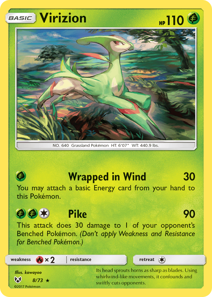 Virizion Shining Legends card