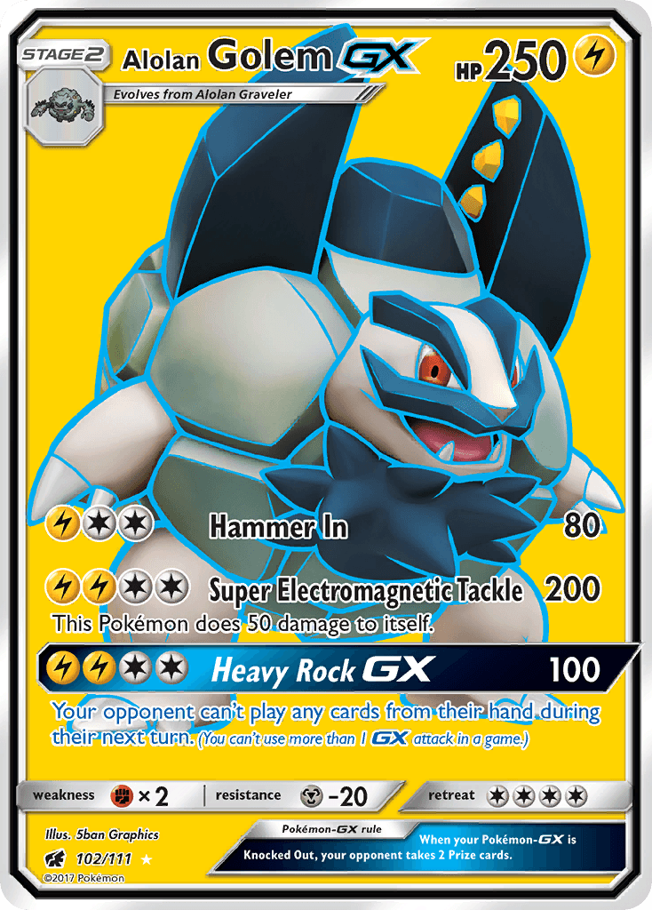 Alolan Golem-GX Crimson Invasion card
