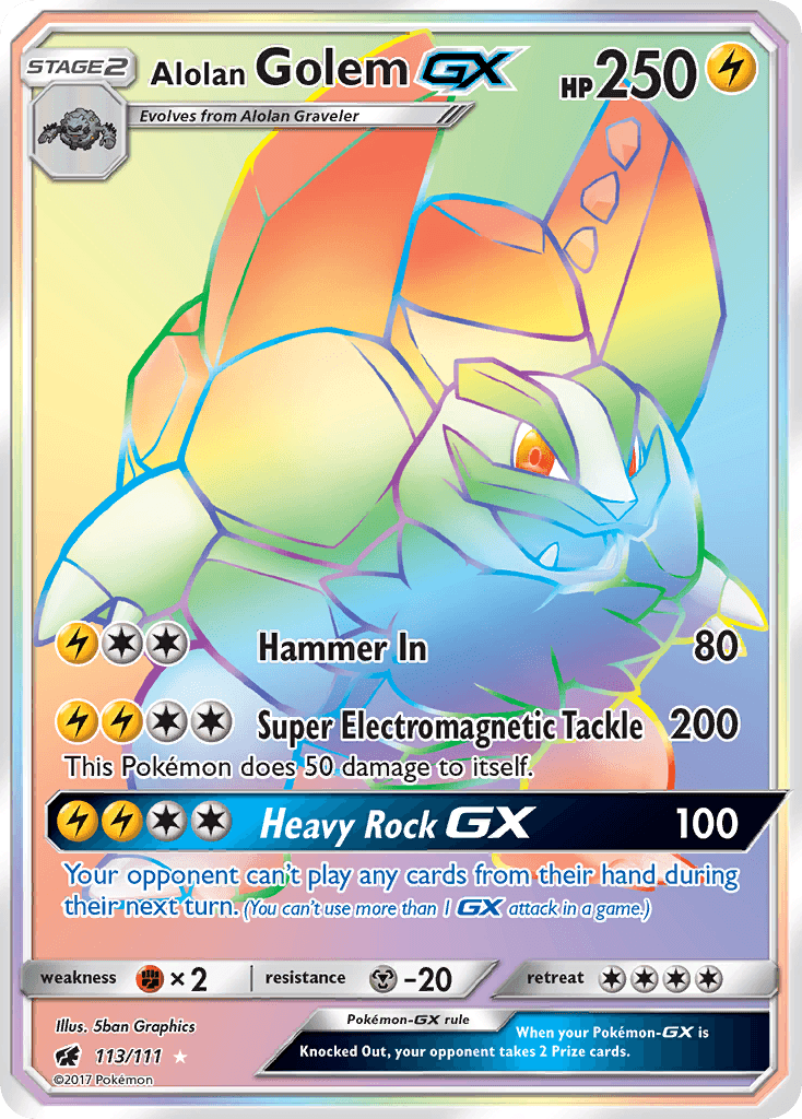Alolan Golem-GX Crimson Invasion card