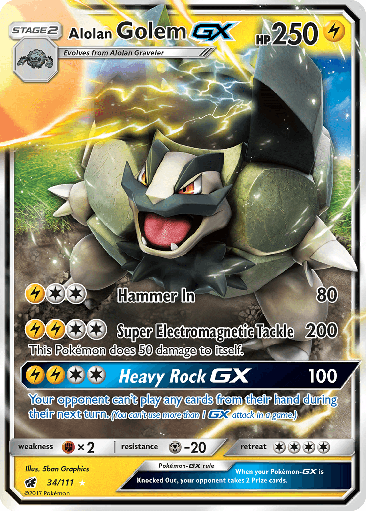 Alolan Golem-GX Crimson Invasion card