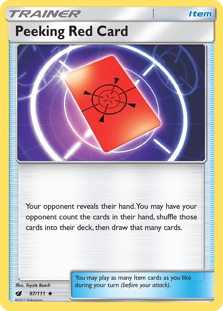 Peeking Red Card Crimson Invasion card