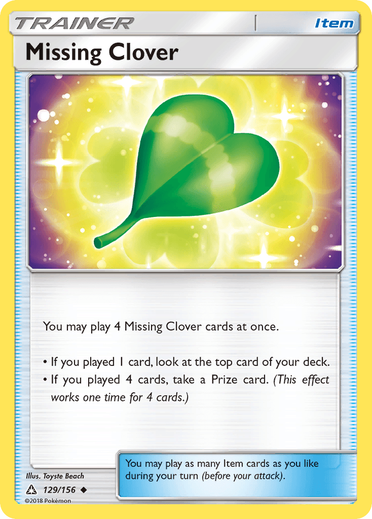 Missing Clover Ultra Prism card