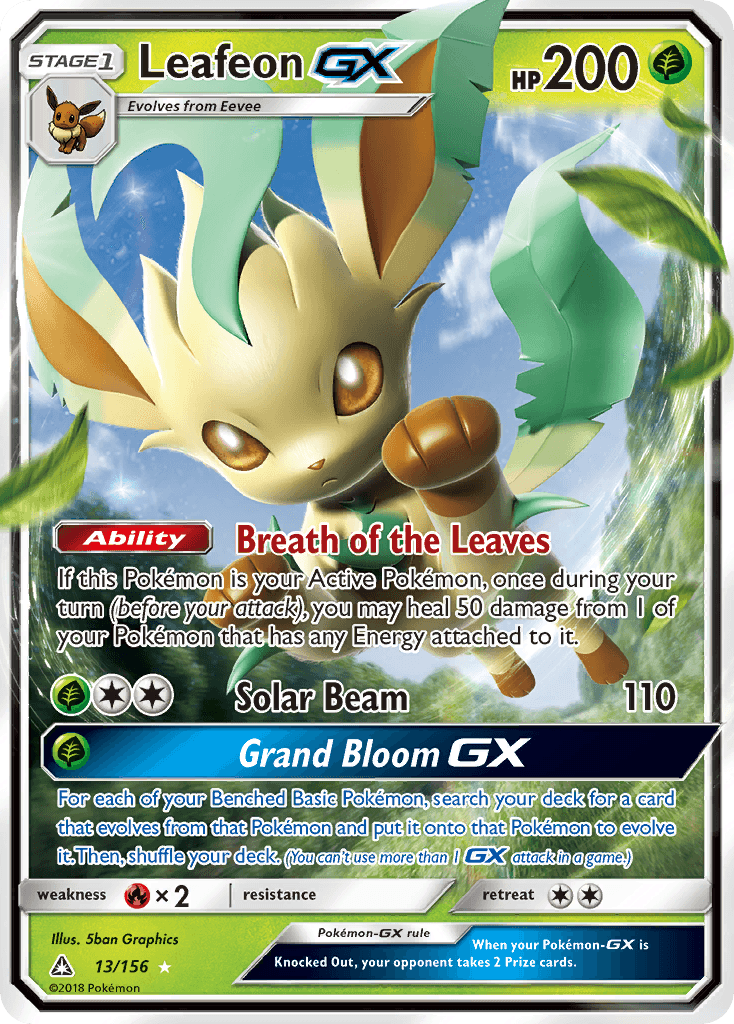 Leafeon-GX Ultra Prism card