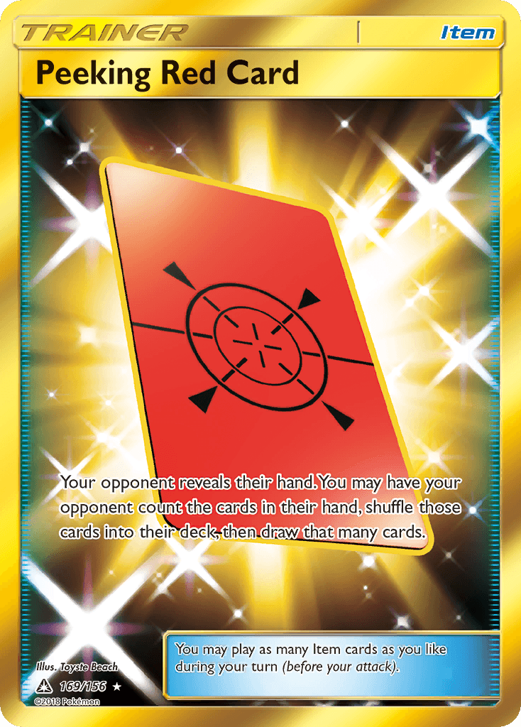 Peeking Red Card Ultra Prism card