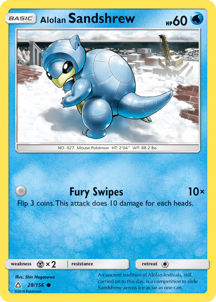 Alolan Sandshrew Ultra Prism card