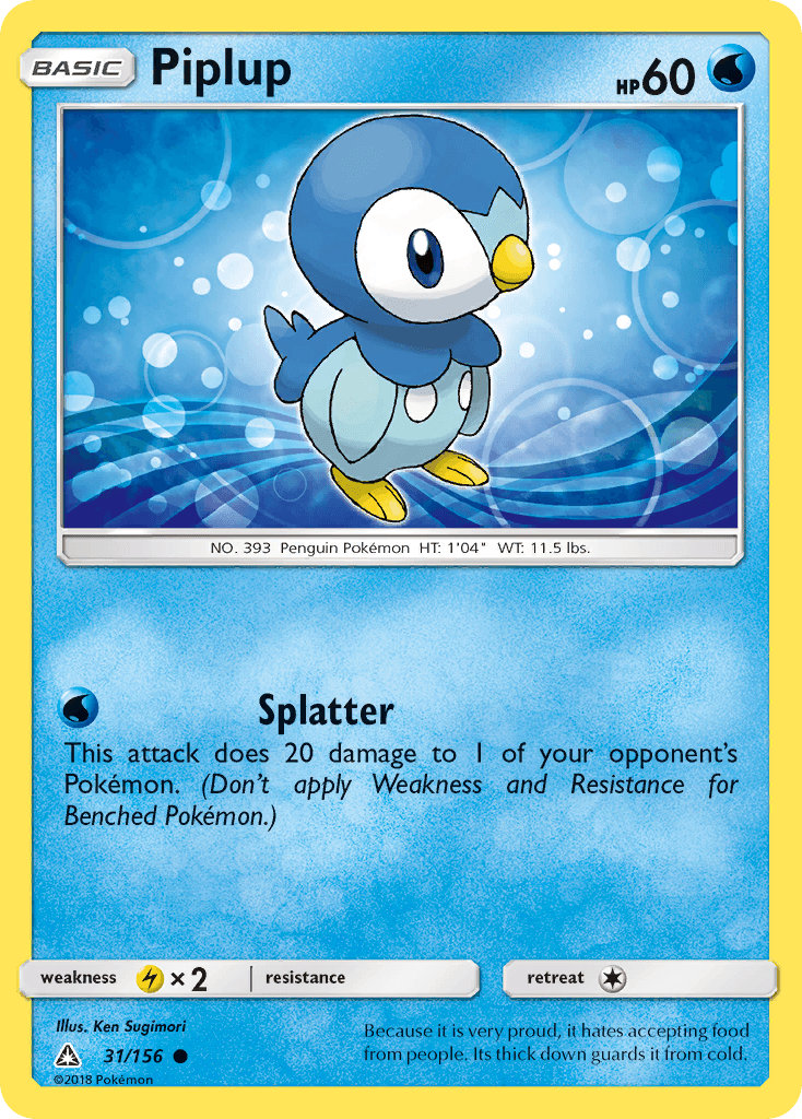 Piplup Ultra Prism card
