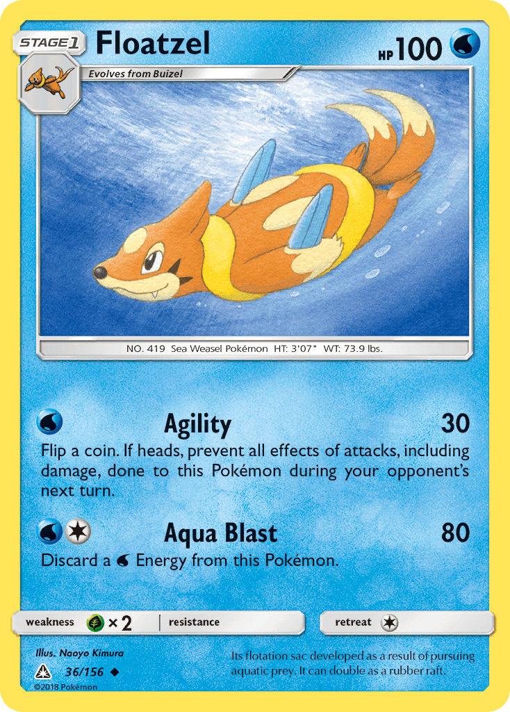 Floatzel Ultra Prism card