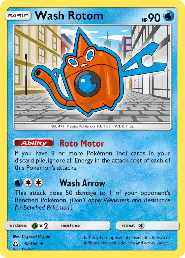 Wash Rotom Ultra Prism card