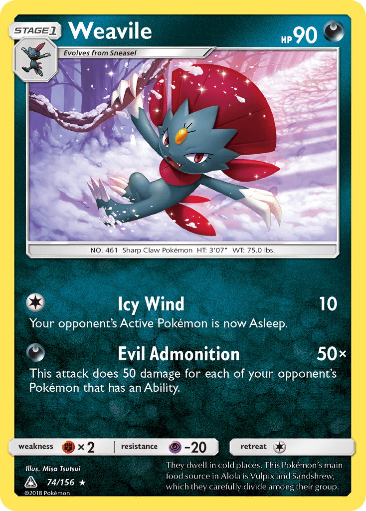 Weavile Ultra Prism card