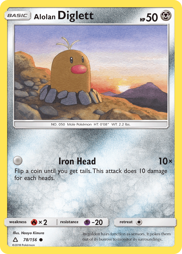Alolan Diglett Ultra Prism card