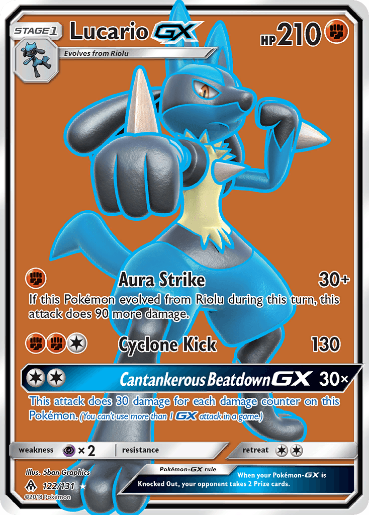 Lucario-GX Forbidden Light card
