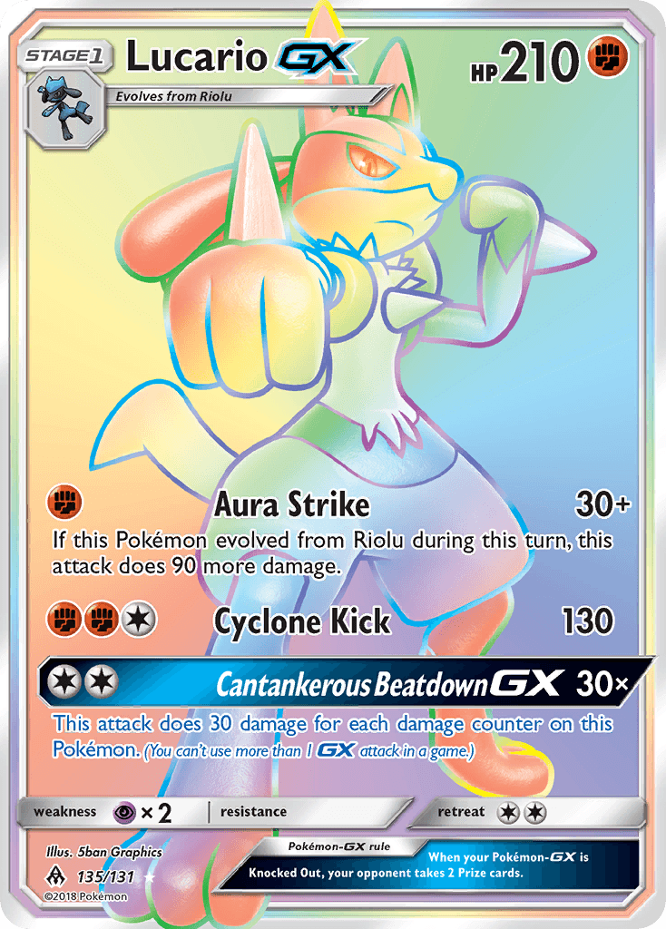 Lucario-GX Forbidden Light card