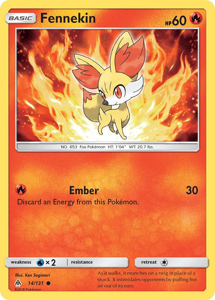 Fennekin Forbidden Light card