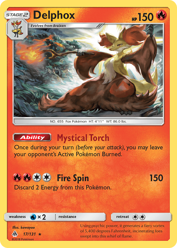Delphox Forbidden Light card