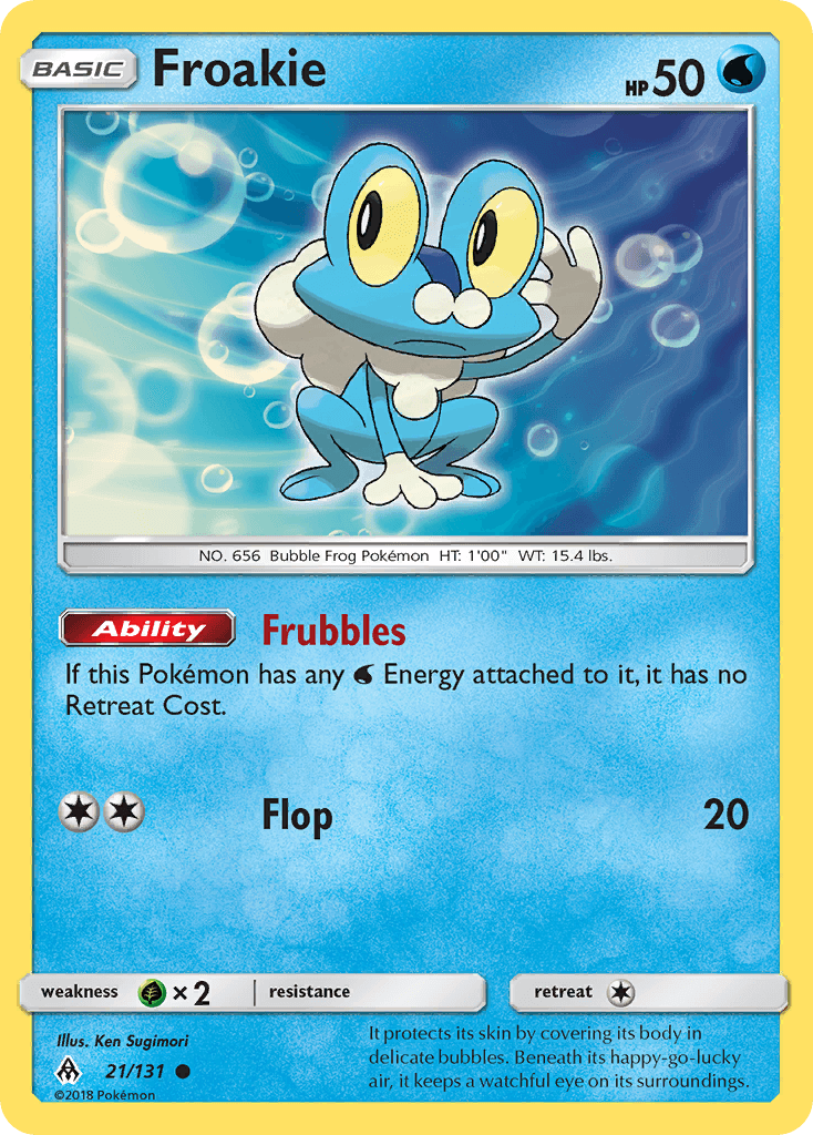 Froakie Forbidden Light card
