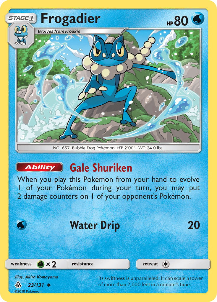 Frogadier Forbidden Light card