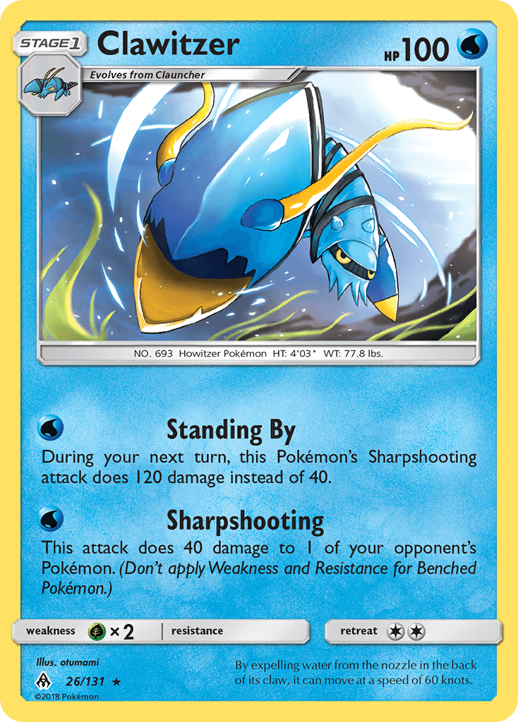 Clawitzer Forbidden Light card