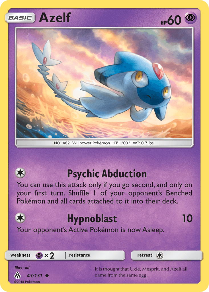 Azelf Forbidden Light card