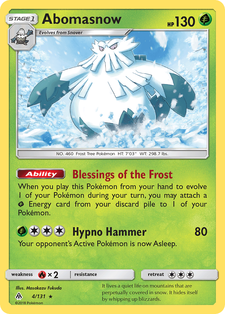 Abomasnow Forbidden Light card