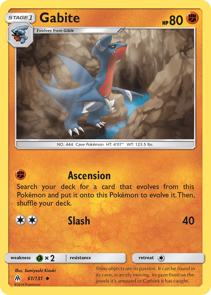 Gabite Forbidden Light card