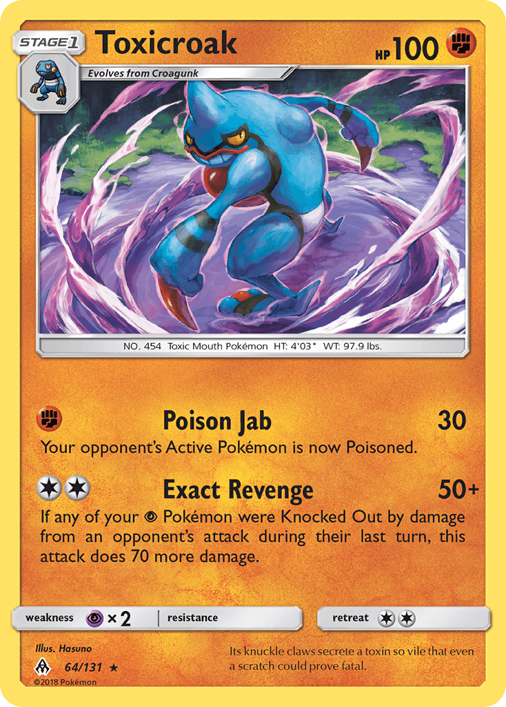 Toxicroak Forbidden Light card