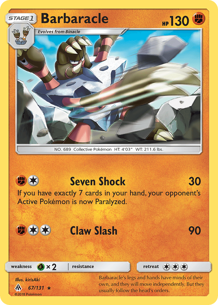 Barbaracle Forbidden Light card