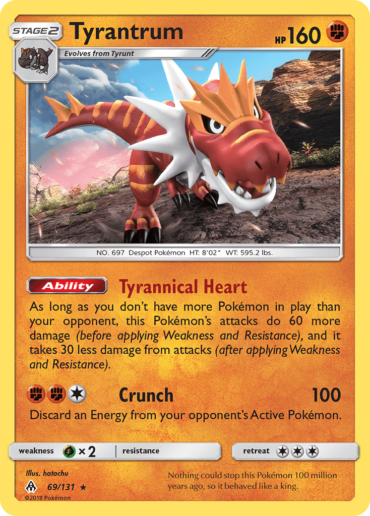Tyrantrum Forbidden Light card