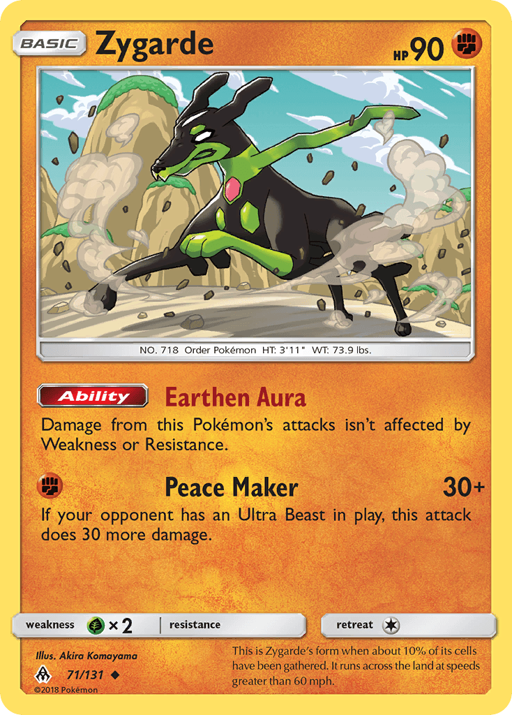 Zygarde Forbidden Light card