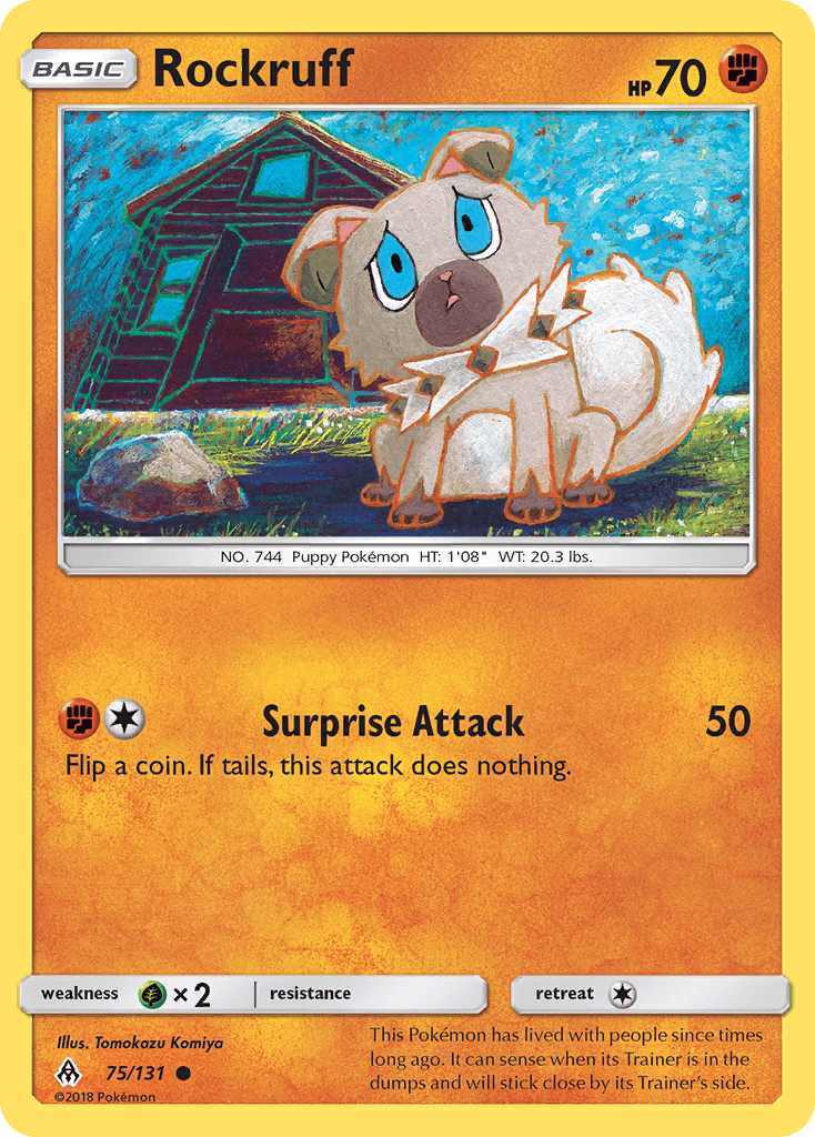 Rockruff Forbidden Light card