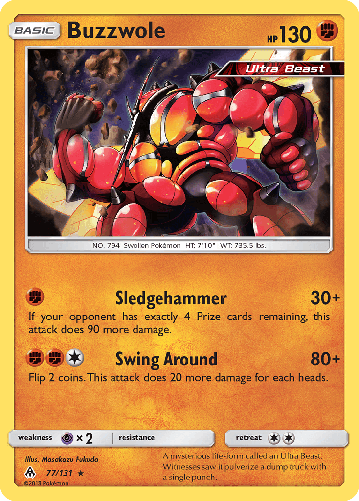 Buzzwole Forbidden Light card