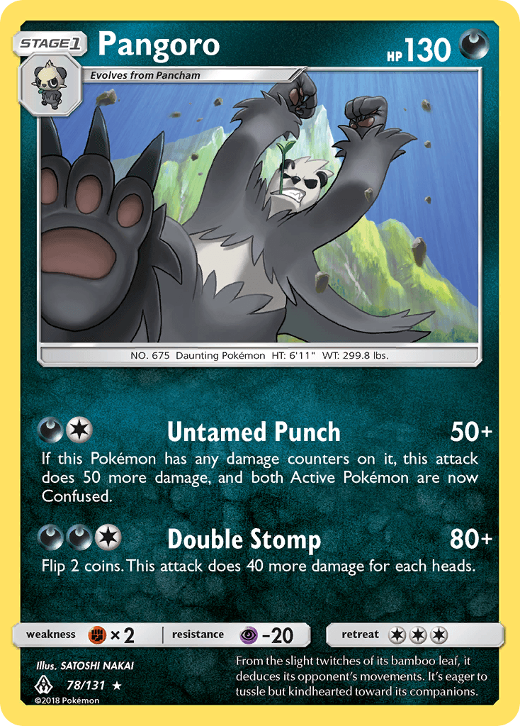 Pangoro Forbidden Light card