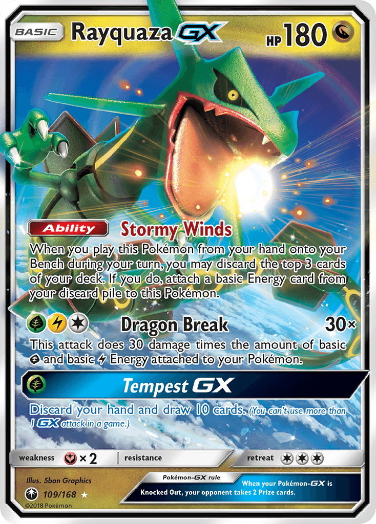 Rayquaza-GX Celestial Storm card