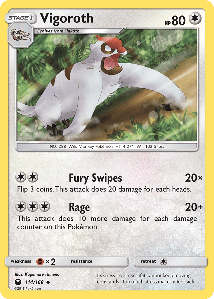 Vigoroth Celestial Storm card