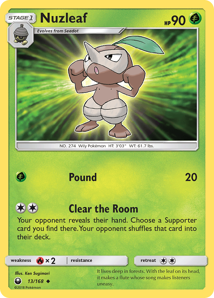 Nuzleaf Celestial Storm card